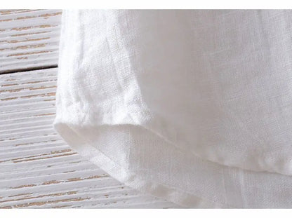 Linen Short Sleeved Shirt for Men, Trendy Japanese Retro Solid Color Summer Thin Casual Loose Cool Shirt Top