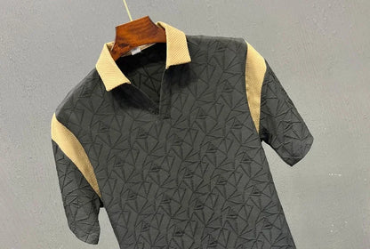 White Male Polo Shirts V Neck Black Aesthetic Vintage 5xl Basic Party Smooth Polyester Slim Fit Top Tee Mens with Collar T-shirt