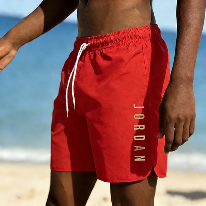 Summer sunshine beach shorts, summer swimming, fitness, fast drying breathable shorts, drawstring tied beach shorts