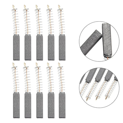 10pcs Carbon Brushes Replacement For Electric Motors Circular Saws Miter Saws Drills Hammer Drills Power Tool Access 20x5x5mm