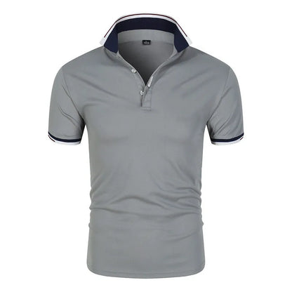 2025 new Polo T shirt for Men White Casual Short Sleeve Golf Polo Shirts Homme New Summer Clothes High Quality Ropa Hombre