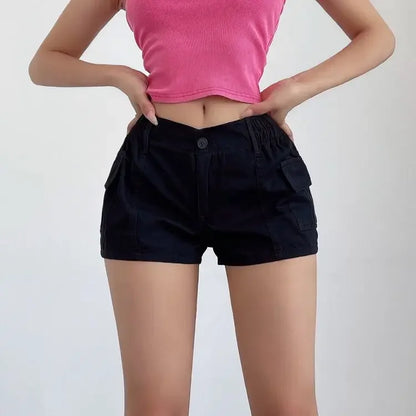 Short Pants Woman High Waist Shorts for Women Cotton Harajuku Fashion Summer Youthful Wholesale XL Elegant Classic Stretchy Hot