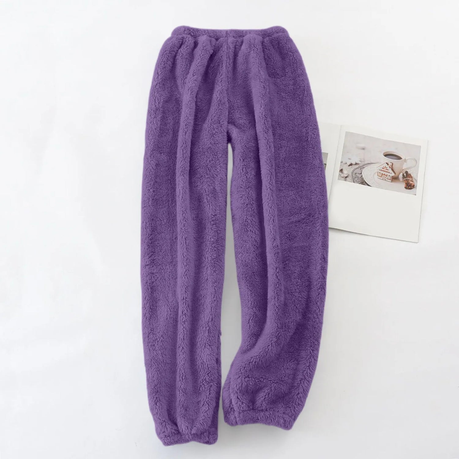Pajamas Pants For Women Warm Winter Solid Color Sleepwear Pyjamas Plush Pants Women Nightwear Fashionable Home Wear