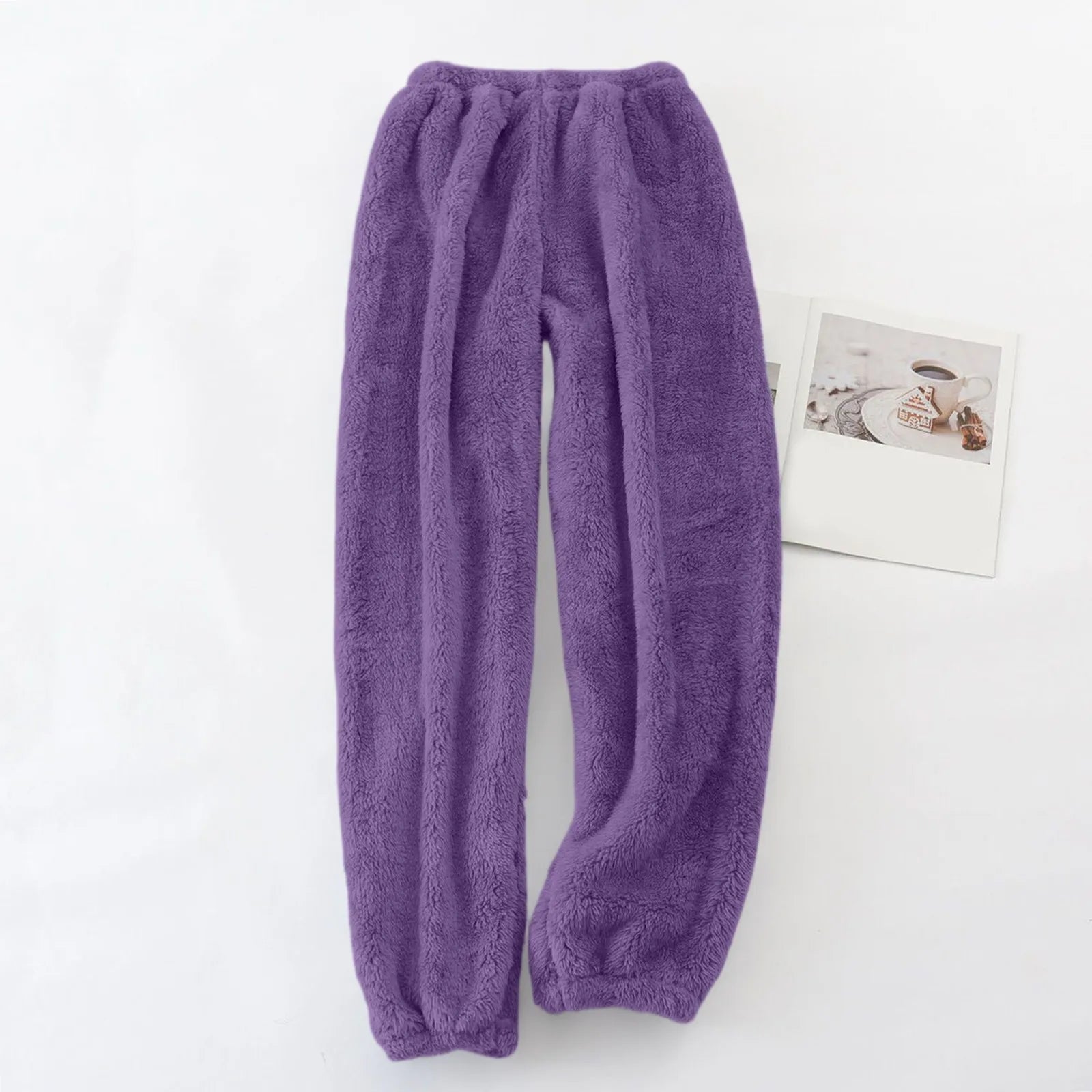 Pajamas Pants For Women Warm Winter Solid Color Sleepwear Pyjamas Plush Pants Women Nightwear Fashionable Home Wear