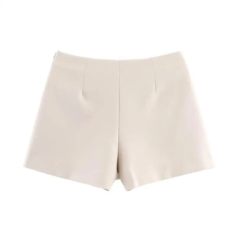 Asymmetrical Short Skirts for Women Spring Autumn Fashion Mini Solid Color Skirt Shorts American Daily Commute All-Match Skirts