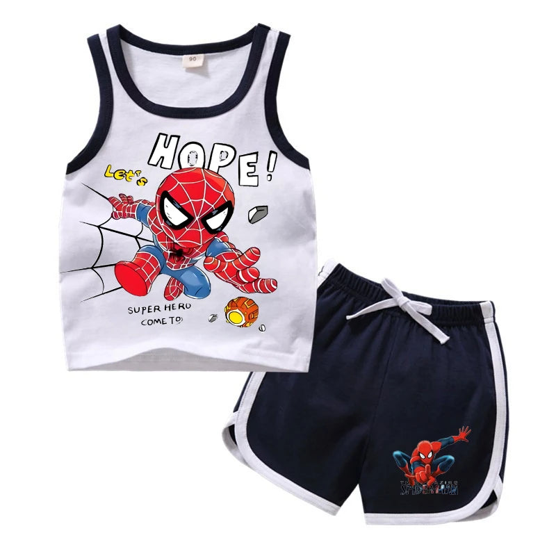 Verano T-shirts Girls Boys Graphic Pure CottonTee Cartoon Anime Clothing Sleeveless Tops