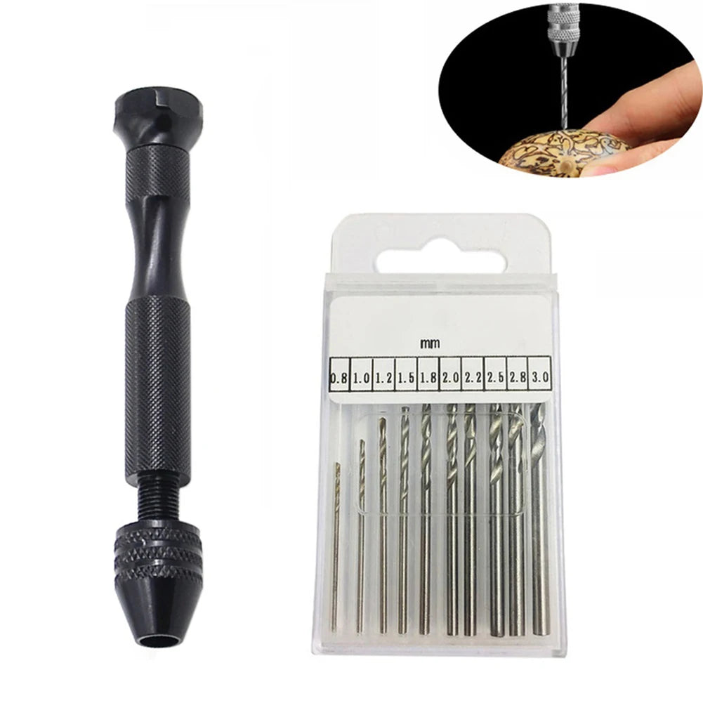 0.3-3.2mm  Small Hand  Drill Set  Woodworking Drilling Tools For Models Hobby DIY Jewelry Craft Hand Manual Drill Bit