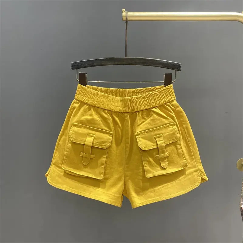 High Waist Wide Shorts for Women Casual Short Pants Woman New In Low Price Y2k Harajuku Aesthetic Trend 2025 Cheap Stretchy Hot