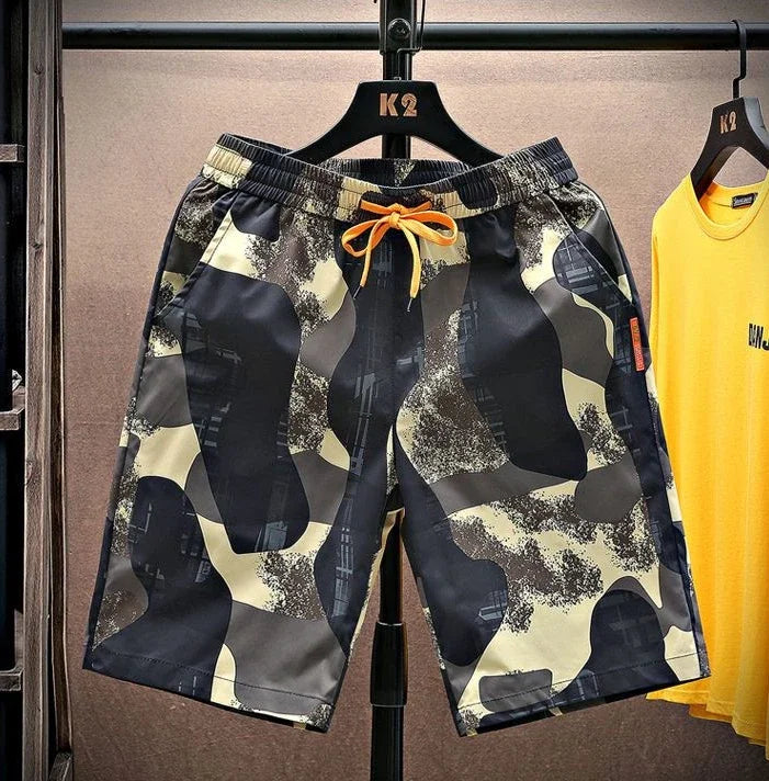 Shorts for Men Anime Graphic Board Man Short Pants Beach in Bulk with Ice Elastic Personalizate Fashion Streetwear New Pant 2025
