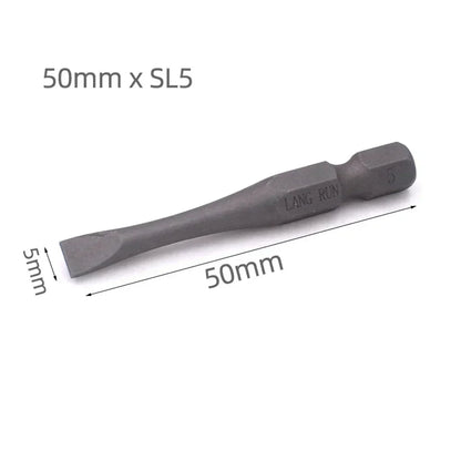 1pc 50mm Length 1/4Inch Hex Slotted Cross Screwdriver Bits PH1 PH2 PH3 SL3 SL4 SL5 SL6 Alloy Steel Electric Screw Drivers Tools