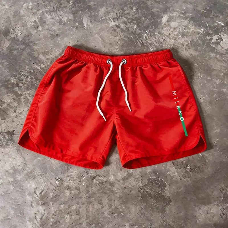 Summer Mens Beach Shorts Casual Quick Dry Surf Man Swimwear Outdoor Jogging Shorts Swimming Fashion Elastic Waist Sports Pants